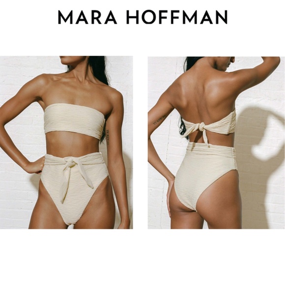 Mara Hoffman Goldie High-Waist Bikini Bottom - Picture 1 of 10
